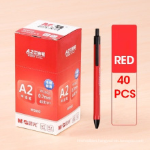 M&g Super Smooth Ballpoint Pen 0.7mm Andstal Red Ball Practical Pens Lot Modification